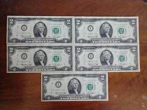 5 Uncirculated Sequential Bicentennial $2 Bills