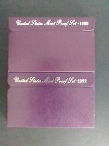 2 U.S. Proof Sets - 1989, 1992