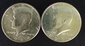 2 Nice 90% Silver Kennedy Half Dollars