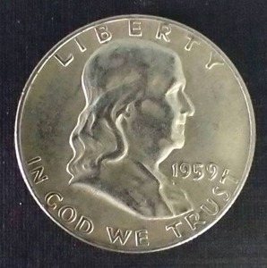 1959-D 90% Silver Franklin Half Dollar