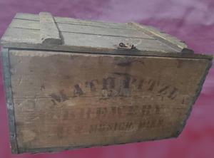 lot 30 image: Wood Crate filled with camping cookware