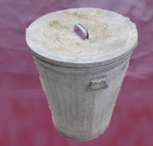 lot 37 image: Metal Trash Can