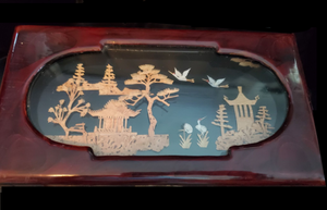 lot 39 image: Ornate Chinese cork carving Jewelry box