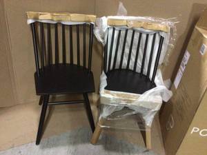 lot 6 image: Talia Dining Chair in Black (Set of 2) (customer return) (see pictures)  