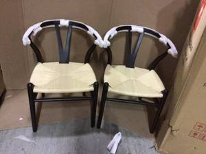 lot 13 image: Mid Century Modern W Black Dining Side Chair by Mod Made (customer return) (see pictures) 