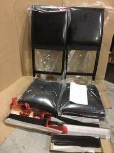 lot 32 image: Picket House Furnishings Faux Leather Counter Height Side Chair Set DMI100(customer return) (see pictures) CSC 