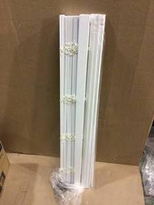 lot 52 image: Cut-to-Width White 2in. Cordless Faux Wood Blind - 39in. W x 48in. L (Actual size 39in. W x 48in. L) (customer return) (see pictures) 