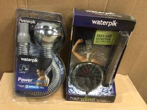 lot 75 image: 6-Spray 3.5 in. Single Wall Mount Fixed Shower Head in Chrome by Waterpik (customer return) (see pictures) 