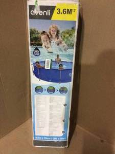 lot 100 image: RACK OVAL POOL 360X76CM AVENLI 17799 (customer return) (see pictures) 