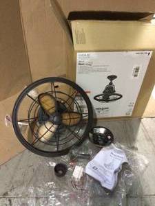 Bentley II 18 in. IndoorOutdoor Tarnished Bronze Oscillating Ceiling Fan with Wall Control (customer return) (see pictures)&nbsp