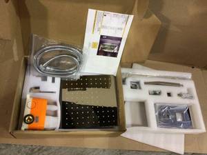 1-spray 10 in. High PressureDual Shower Head and Handheld Shower Head in Polished Chrome (customer return) (see pictures)&nbsp