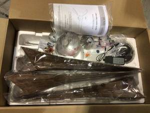 Wesley 52 in. IndoorOutdoor Brushed Nickel DC Motor Ceiling Fan with Remote Control (customer return) (see pictures)&nbsp