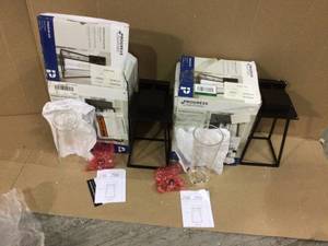 Raineville 1-Light 12 in. Matte Black Outdoor Wall Lantern with Clear Glass (customer return) (see pictures)&nbsp