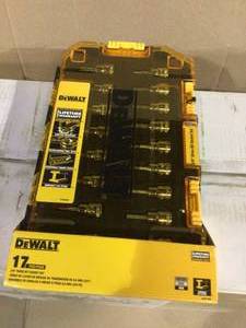 38 in. Drive Bit Socket Set with Case (17-Piece) by DEWALT (customer return) (see pictures)&nbsp