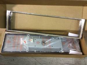 Sebastian 48 in. x 13 in. Farmhouse Gray with Black CCT Selectable LED Flush Mount Ceiling Light 4000 Dimmable Lumens (customer return) (see pictures)&nbsp