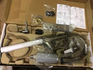 Elmbrook Single-Handle Pull-Down Sprayer Kitchen Faucet in Vibrant Stainless by KOHLER (customer return) (see pictures)&nbsp