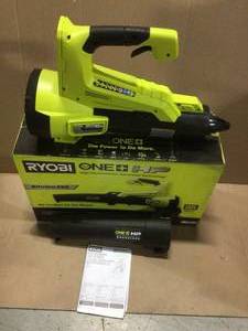 110 MPH 350 CFM ONE HP 18V Brushless Lithium-Ion Cordless Battery Variable-Speed Jet Fan Blower (Tool-Only) by RYOBI (customer return) (see pictures)&nbsp