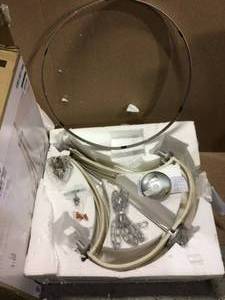 Keowee 6-Light Galvanized Chandelier with Antique White Wood Accents (customer return) (see pictures)&nbsp