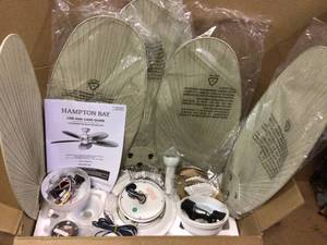 Lillycrest 52 in. IndoorOutdoor Matte White Ceiling Fan by Hampton Bay (customer return) (see pictures)&nbsp