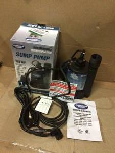 14 HP Submersible Thermoplastic Sump Pump (customer return) (see pictures)&nbsp
