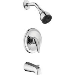 Aragon Single-Handle 1-Spray Tub and Shower Faucet in Chrome (Valve Included) by Glacier Bay-set of 3