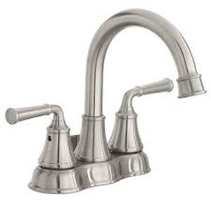 Dunston 4 in. Centerset 2-Handle High-Arc Bathroom Faucet in Brushed Nickel by Glacier Bay