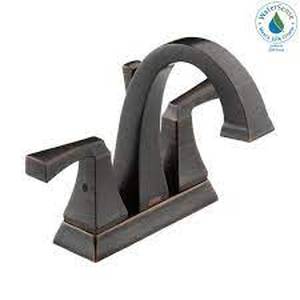 Dryden 4 in. Centerset 2-Handle Bathroom Faucet with Metal Drain Assembly in Venetian Bronze by Delta