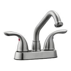 Ashland 2-Handle Utility Faucet in Satin Nickel by Design House