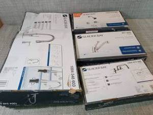 Mixed lot of glacier bay sink, faucet & shower set