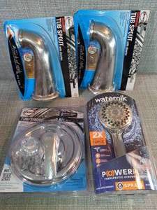 Mixed lot of rub spout & shower head
