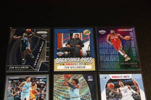 lot 2 image: Ja Morant & Zion Williamson Basketball Card Lot  7 Cards