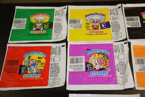 lot 6 image: Vintage Garbage Pail Kids Wax Wrappers