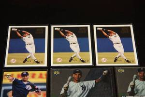 lot 42 image: Derek Jeter Baseball Card Lot  9 Cards