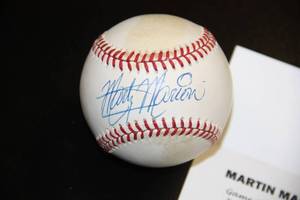 lot 44 image: Martin Marion Autographed Sweet Spot Baseball  Tristar COA