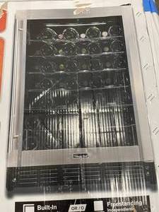 23.4 in. W 50-Bottle Wine Cooler in Stainless Steel by Magic Chef- see pictures in working conditions