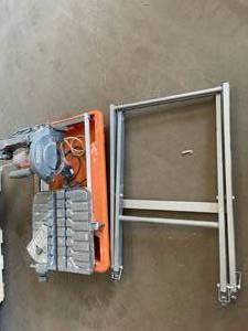 7 Wet Tile Saw with Stand by RIDGID in working conditions