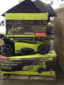 Sorted pallet of Ryobi lawn mowers- mixed conditions- see pictures