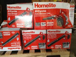 Pallet sorted of homelite gas blower - see pictures