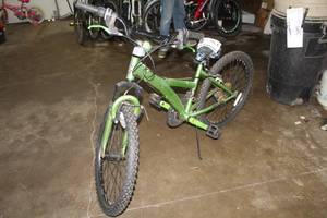 lot 436 image: Revolution Girls 21 Trail Bike with 15 Green Frame