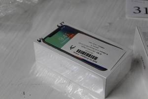lot 316 image: Apple iPhone X Cell Phone A1901 Silver 64GB (new in unopened box)