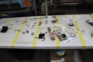 lot 355 image: Lot of Womens Cosmetic Jewelry  - Rings, Necklaces, Bracelets, Earrings, Pendants, Wrist Watch
