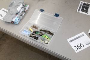 lot 366 image: Fishing Tackle  with Plastic Tackle Organizer Case