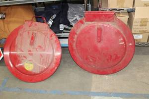 lot 566 image: Lot of (2) Justrite Safety Drum Covers 26750