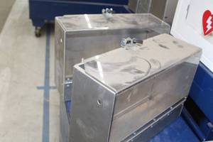 lot 532 image: Lot of (2) Metal Storage Box with Plastic Lid