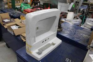 lot 530 image: Bathroom Sink Wall-Mount 3-hole White 20Wx19Dx12H