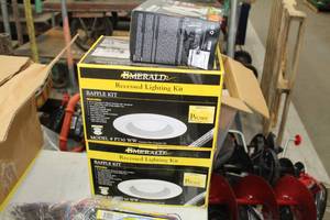 lot 584 image: Lot of (3) Recessed Light Kits (in box)