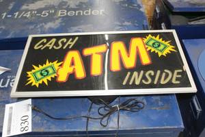 lot 830 image: Lighted Sign 26-14Lx3-12THx13-14H