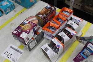 lot 845 image: Lot of (10) Light Bulbs (in original packagin)  - Various Sizes and Styles