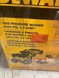 lot 108 image: Dewalt Gas Pressure Washer 3400 PSI 2.5 GPM Customer Returns See Pictures