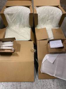 lot 112 image: Monica Ivory Gold Legs Side Chair (Set of 2) by JAYDEN CREATION See Pictures